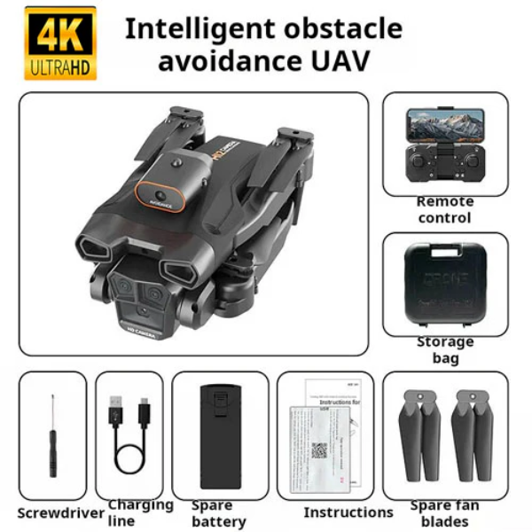 2025 4K Drone for Adults – Auto Return, Brushless Motor, Circular Flight, Waypoints, Altitude Hold, Headless Mode, 43min Flight Time