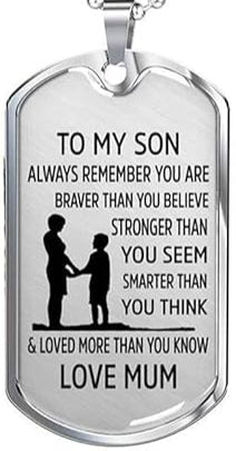 A Mother’s Love - Engraved Necklace for Son 💗💗
