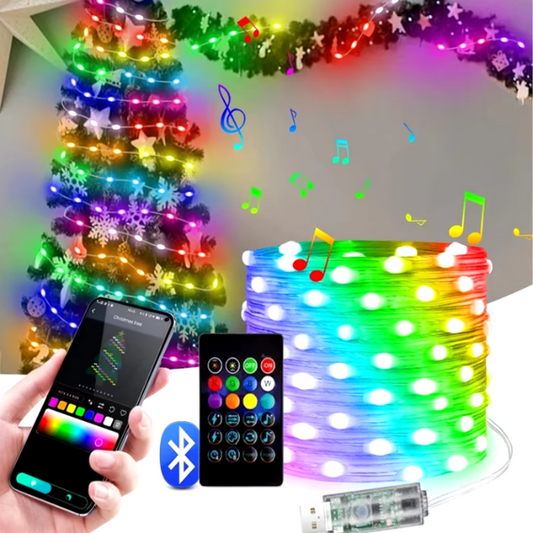 🎅 Bluetooth Christmas LED Lights with Audio Rhythm 2024 🎵