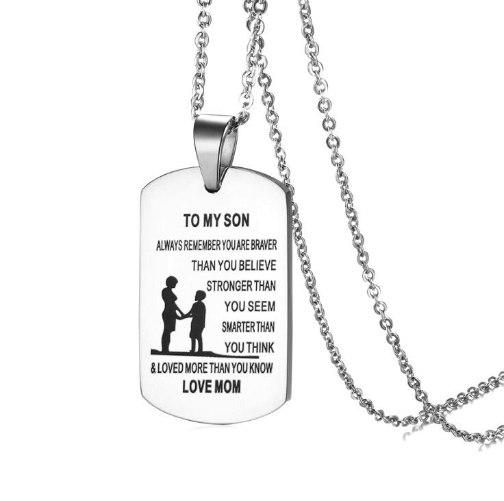 A Mother’s Love - Engraved Necklace for Son 💗💗