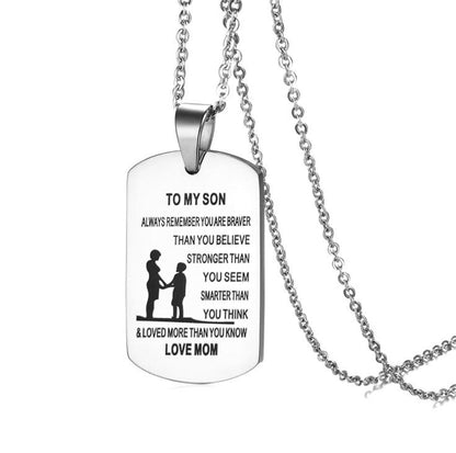 A Mother’s Love - Engraved Necklace for Son 💗💗