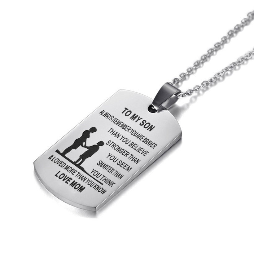 A Mother’s Love - Engraved Necklace for Son 💗💗